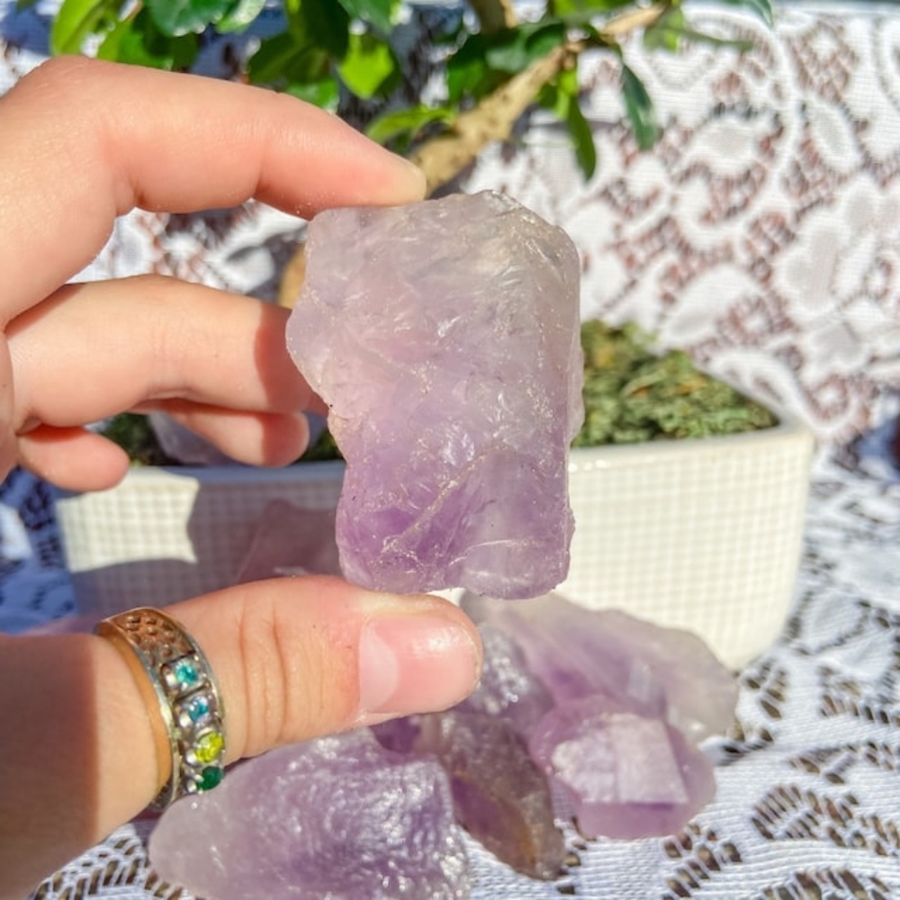 Brazilian Purple Amethyst Raw Quartz 3 Piece